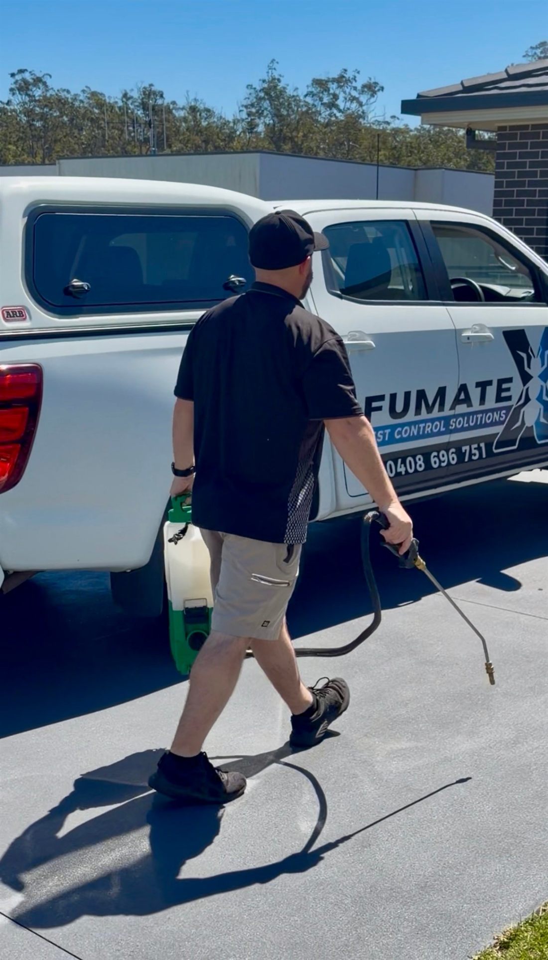 Fumatex technician preparing to treat a home in Port Macquarie