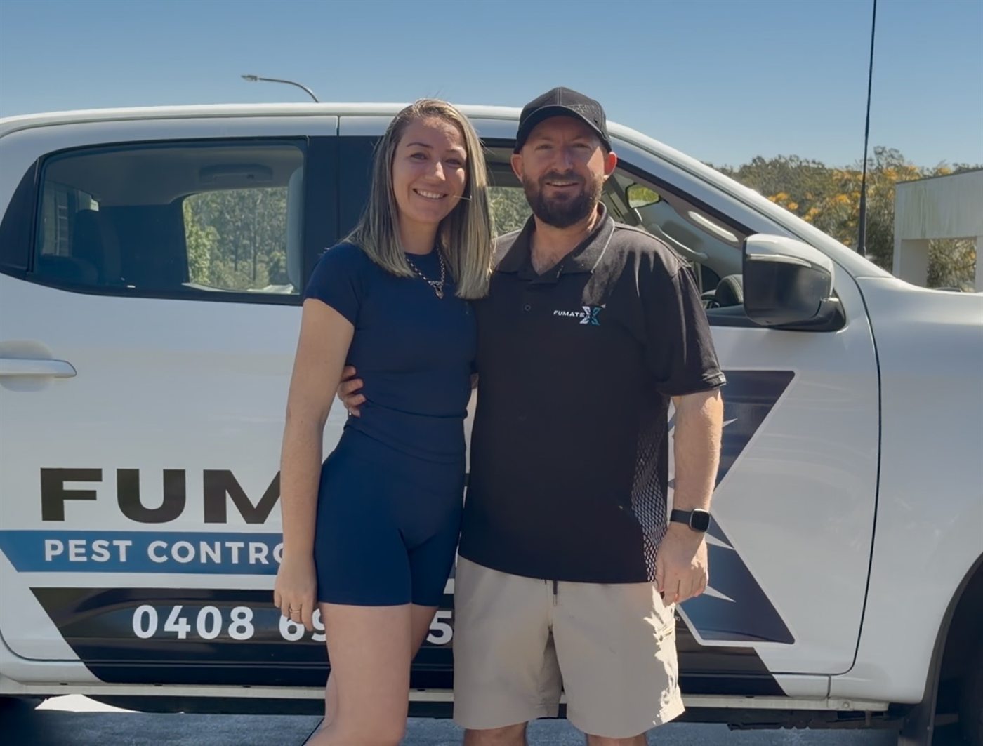 Kayla and Lucas, the local team behind Fumatex Pest Control in Port Macquarie